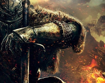 Dark Souls Art Poster High Quality Material Decoration Gift Fire Movie Warrior Poster
