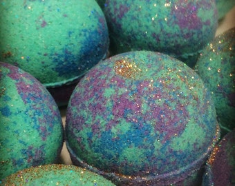 Mermaid Song Bath Bomb - Mermaid Bath Bomb - Glitter Bath Bomb - Vegan Bath Bomb - Ocean Bath Bomb - Bath Bomb - Made Fresh - Ready To Ship