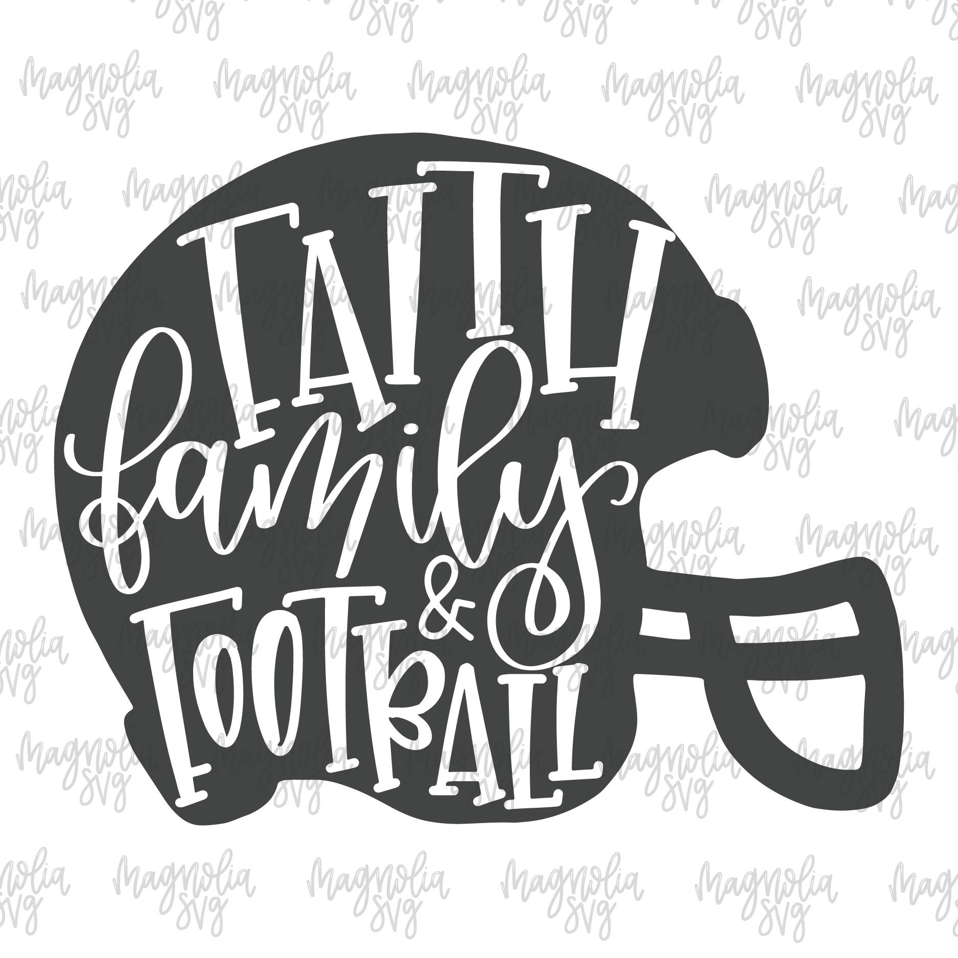 Faith Family Football Svg Football Helmet Svg Football