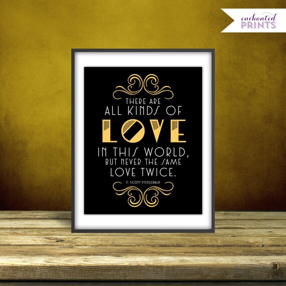 F. Scott Fitzgerald The Great Gatsby Quote Print Printable