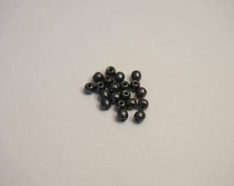 20 charcoal gray irregular beads