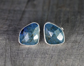 Lapis Lazuli Cufflinks Set In Sterling Silver, Blue Wedding Gift For Him, 21ct Lapis Cufflinks, Handmade In UK