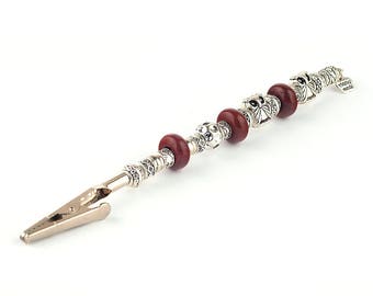 Bracelet helper tool, Bracelet buddy, Bracelet assistant, Bracelet fastener, Bracelet accessory, Bracelet holder, Red jasper bracelet helper