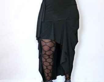High Waist Drape Layered Skirt