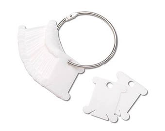 Plastic Floss Bobbins 25 each with Ring 10831 fnt