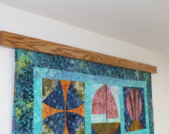 26" to 32" inch Knob-less modern quilt wall hanger