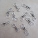 10 small sterling silver hook and eye clasps for delicate designs