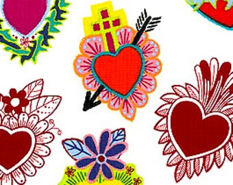 Corazones Primavera Alexander Henry Cotton Fabric