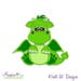 Green Dragon Machine Embroidery Designs Applique, dragon applique, green dragon, cute dragon