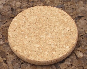Runde Naturkork-Untersetzer für Handwerk - 4 pc.