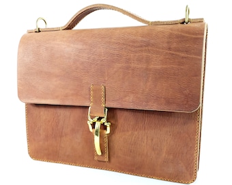 American Harness Belting Leather Briefcase