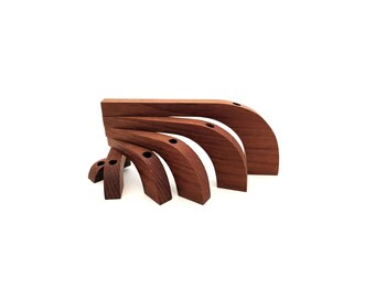 Mid Century Folding Teak Candle Holder