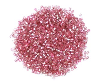 10 g Perles Mini Rocaille Rose Métallisé 1,7 mm