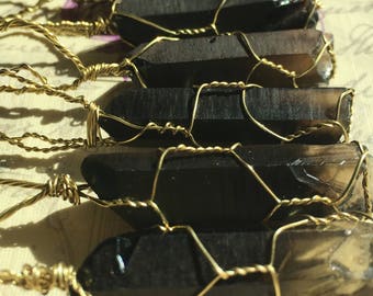 Raw Smoky Quartz Necklace