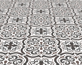 Elegant Moroccan Full Tile Decal Vinyl Stickers Pack / Floor Flooring Bathroom Kitchen Stairs Self Adhesive Removable Peel and Stick T030