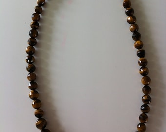 Tiger eye semi precious stone necklace