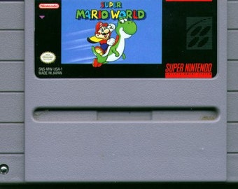 Super Mario World for Super Nintendo SNES- Game Cartridge only- Cleaned and tested