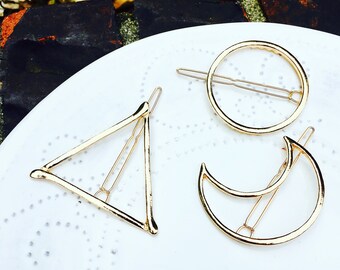 Ringed/Triangular/Moon Hair Clip