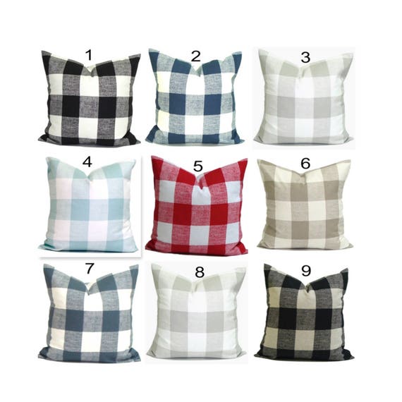 Buffalo Check Pillow Covers Plaid Pillows. Check Pillow