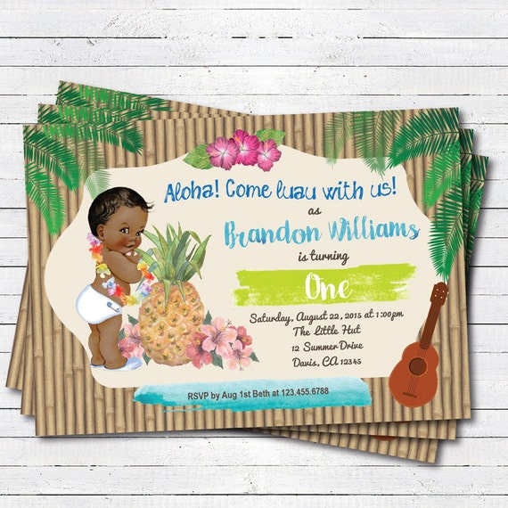 1St Birthday Luau Invitation Wording 5