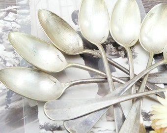 Old spoons - Silvered spoons - Coffee spoons - Dessert spoons - French spoons - Little Spoons - Teaspoons - Luxury Spoons - Paris Apartment