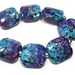 Turkish Delight Twist Squeezed Handmade Glass Lampwork Beads
