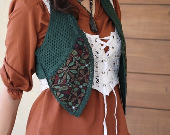 SALE Embroidered Gypsy Tzigane Boho Ethnic Bohemian Vest