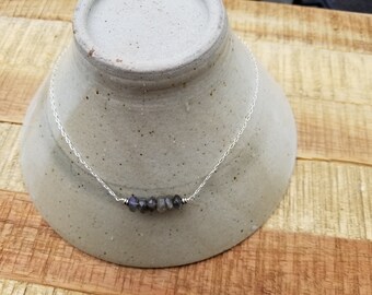Labradorite and sterling silver necklace