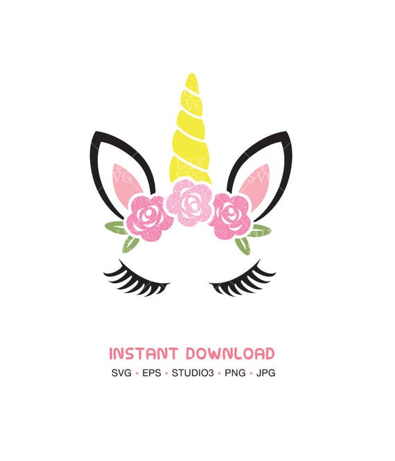 Download Unicorn eyelashes Unicorn svg Unicorn face svg Unicorn clip