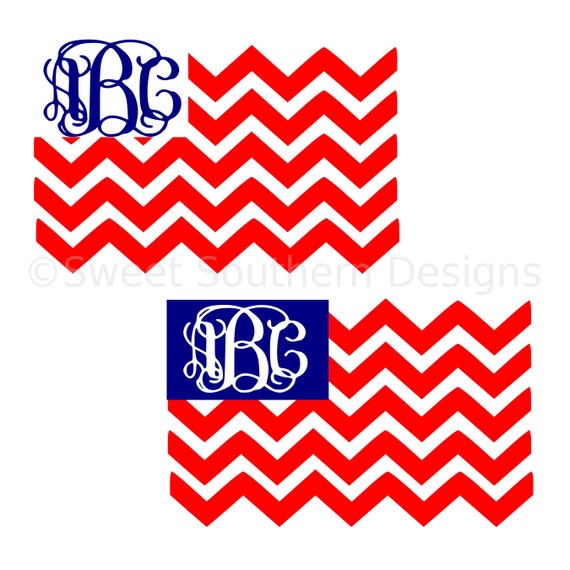 Download Monogram chevron American flag fourth of July Memorial Day SVG