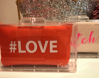 Acrylic clutch with pouch- Choose your pouch!