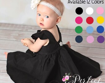 Little Black Dress | Girls Black Dress | Baby Black Dress | Breakfast at Tiffany | Audrey Hepburn | Classic Black Dress |Toddler Black Dress