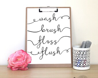 Bathroom printable | Etsy