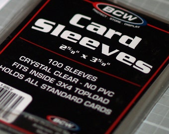ATC / ACEO Sleeves . 100 Polypropylene Sleeves Archival Acid Free Art Supplies Crystal Clear Card Protector Poly Sleeves ACEO Sleeves