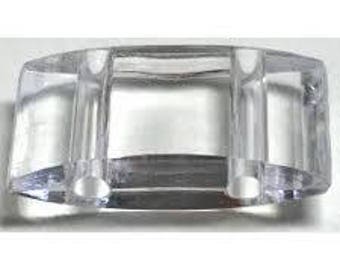 Carrier Beads Clear 17X9X5mm 25pcs Acrylic Two Hole Beads for Peyote Strips 2 Hole Tragerperlen Bearer Beads Support Beads Bracelet Necklace