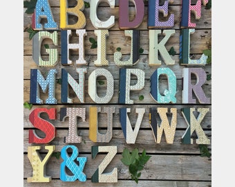 Vintage Reader's Digest upcycled book letters and ampersand