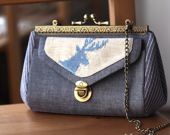6 Inch Clutch Purse / tutorial for Frame Clutch Pattern / Purse Pattern PDF / Pattern and Instructions