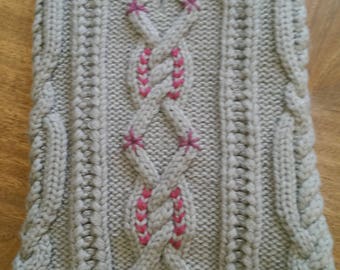 Dog sweater hand embroidered