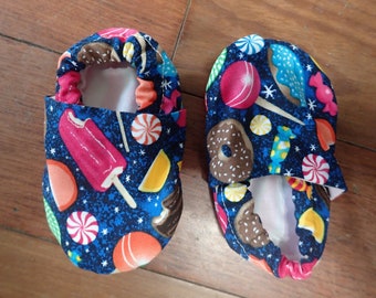 Sweets print crib shoes
