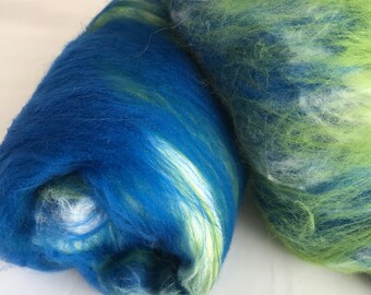 Silk Merino Art Batt - Spinning Fiber - Lakeside Fiber Roll