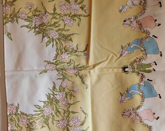 Vintage Kate Greenaway Tablecloth
