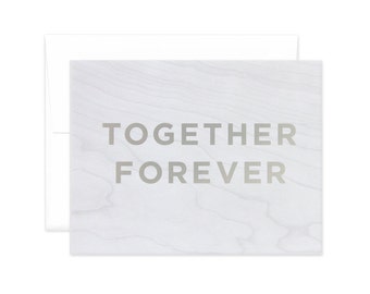 Faux Bois "Together Forever" Greeting Card