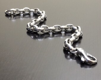 Sterling Silver Bracelet - Silver Link Bracelet - Silver Charm Bracelet - Handmade Bracelet - Silver Bracelet - Sterling Bracelet - Bracelet