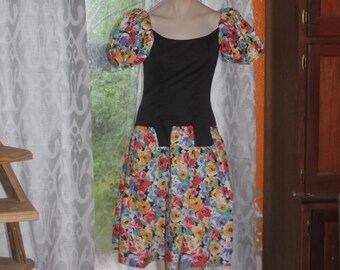 Vintage 80's Victor Costa Party Dress 6 S Med