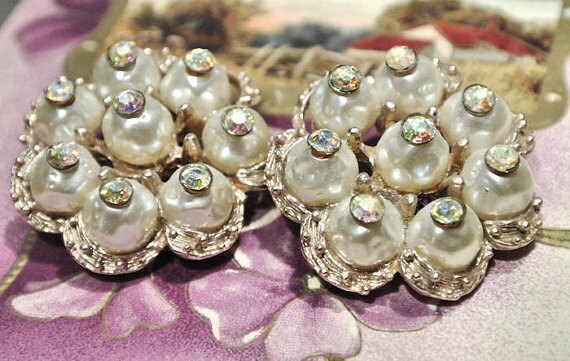 Vintage Haskell Style Clip on Earrings
