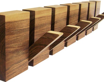 Wooden coat rack, 6 hooks coat hanger, wood wall art, wooden coat hanger, modern coat rack, wall mount coat hanger, wooden coat hooks