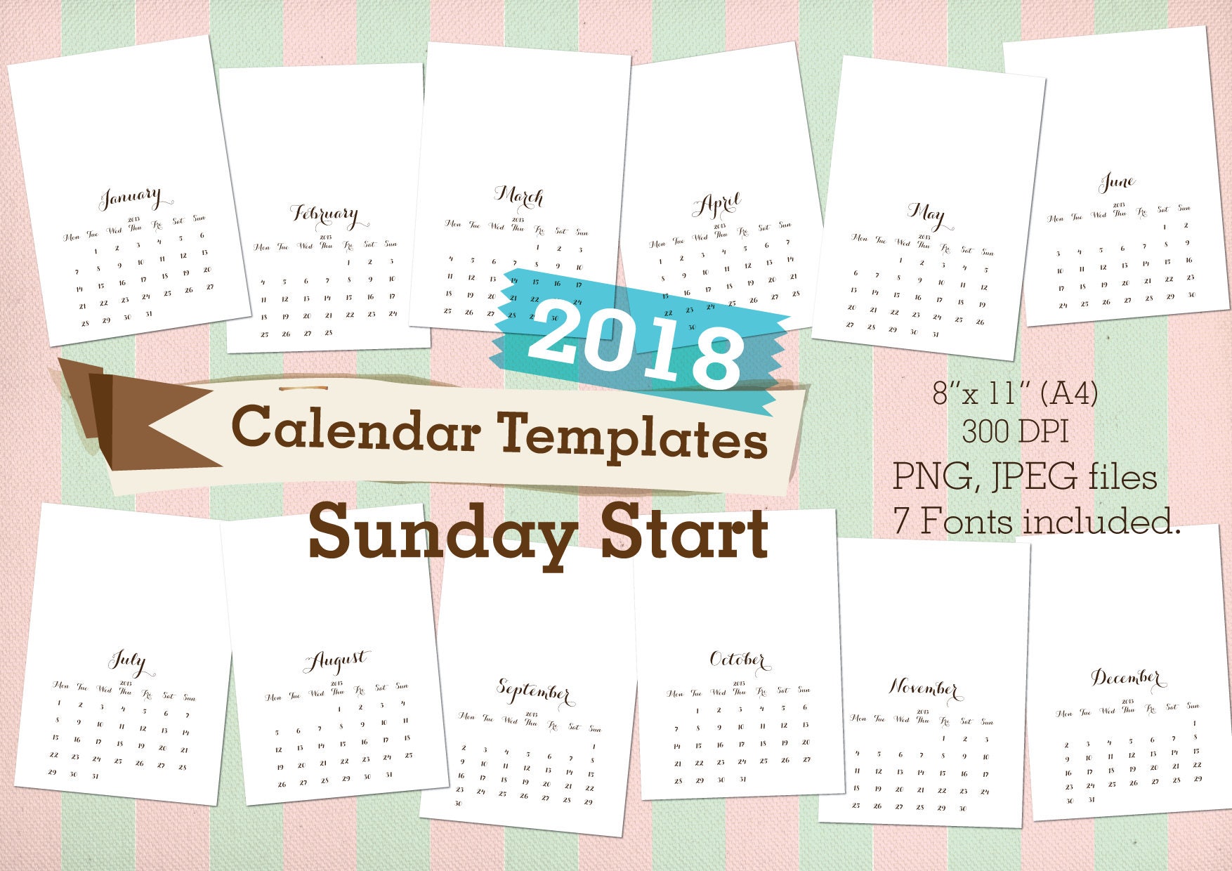 cool calendars 2018