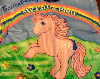 Vintage Ben Cooper 1983 My Little Pony Costume and Mask - "Cotton Candy"