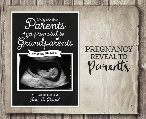 Download Pregnancy Reveal to Parents Printable Pregnancy Announcement