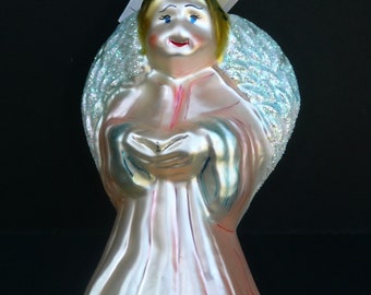 Christopher Radko 1995 “On Wings of Hope” Glass Ornament No. 95-SP10 / Angel / Aids Awareness / Christmas / Decoration / Collectible